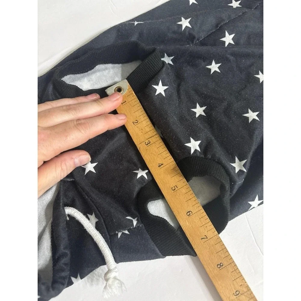 Dog Black & White Star Hooded Shirt (Medium)